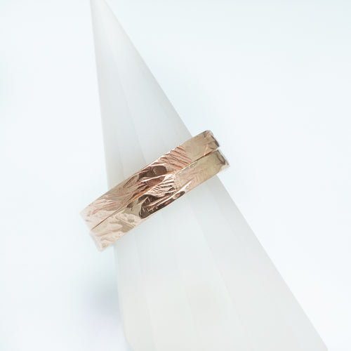Rose Gold Bands with Distressed Texture