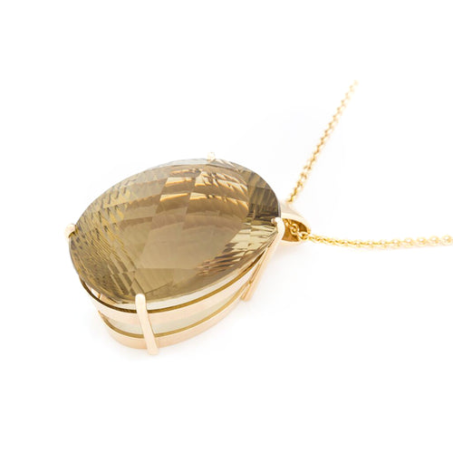 Smoky Topaz set in Yellow Gold Setting