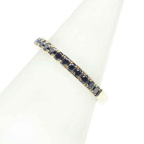 Yellow Gold Band with Black Diamonds Band