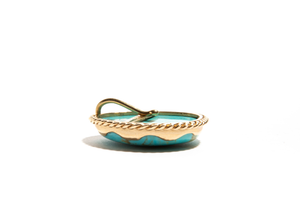 THE PACIFIC: Yellow Gold Turquoise Pendant