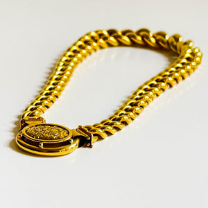 PATRICIA: YELLOW GOLD VINTAGE LINK NECKLACE
