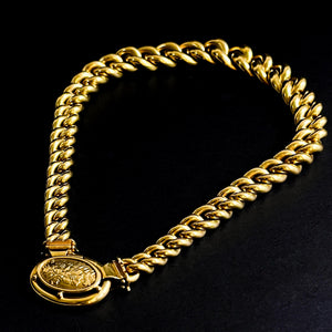PATRICIA: YELLOW GOLD VINTAGE LINK NECKLACE