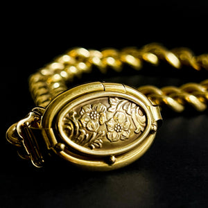 PATRICIA: YELLOW GOLD VINTAGE LINK NECKLACE
