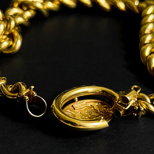 PATRICIA: YELLOW GOLD VINTAGE LINK NECKLACE