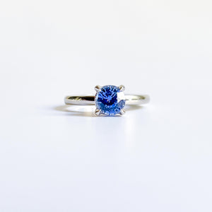 AZURE: White Gold Blue Sapphire Solitaire Ring
