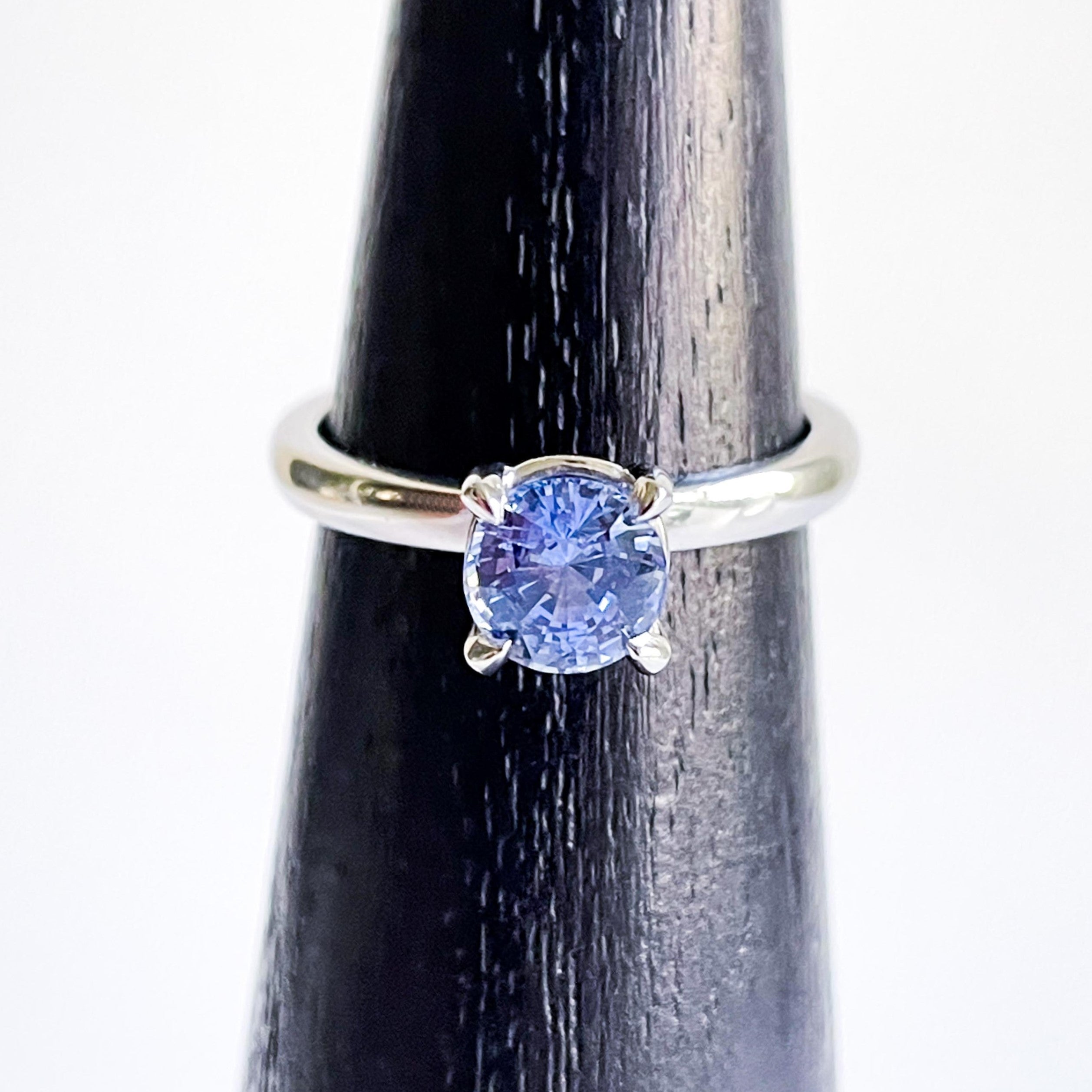 AZURE: White Gold Blue Sapphire Solitaire Ring