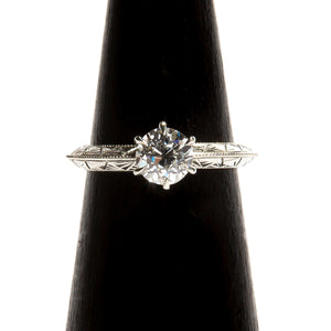DELORES: White Gold Solitaire Diamond Engagement Ring