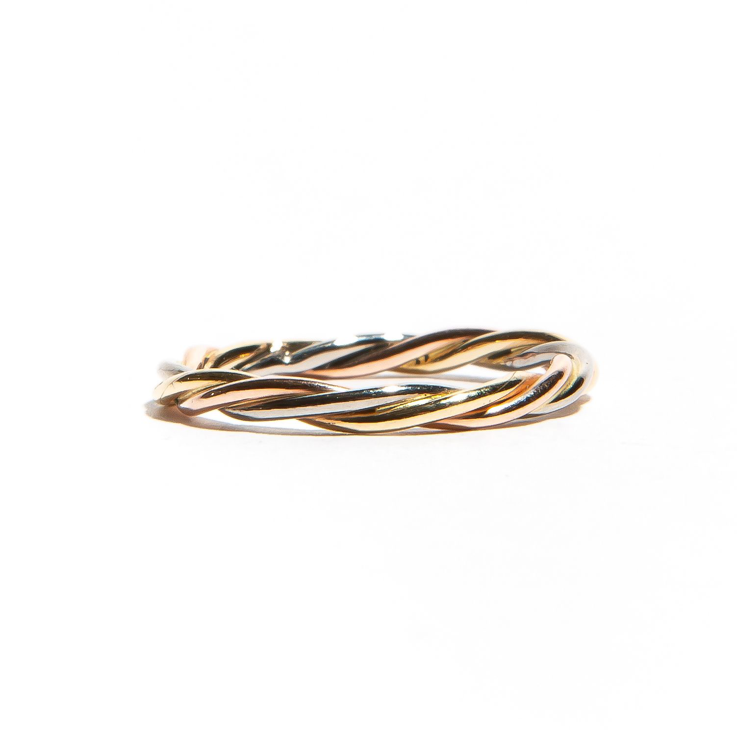 EDITH: Tri-Colour Gold Twisted Band
