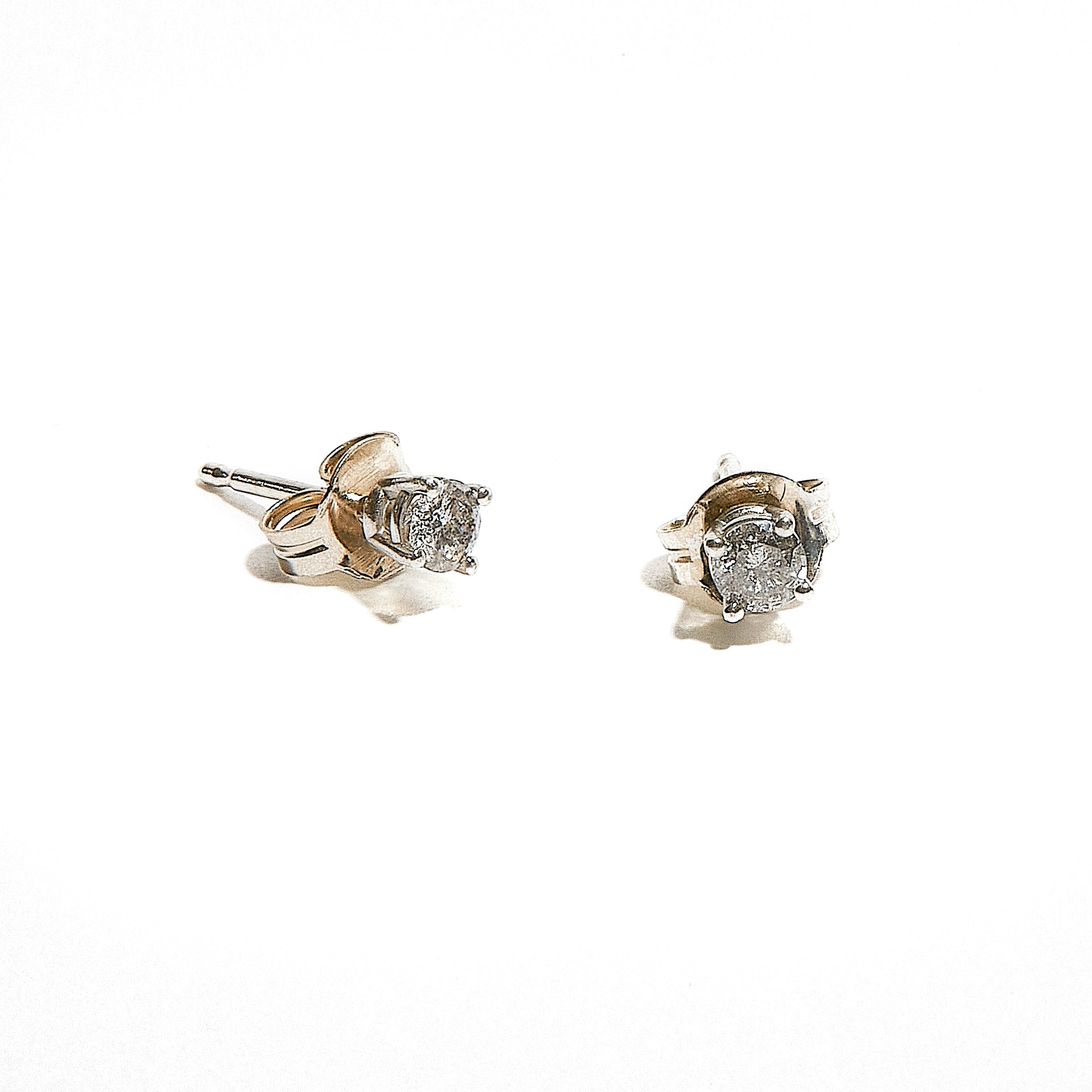 JANICE: Vintage White Gold Diamond and Pearl Drop Earrings
