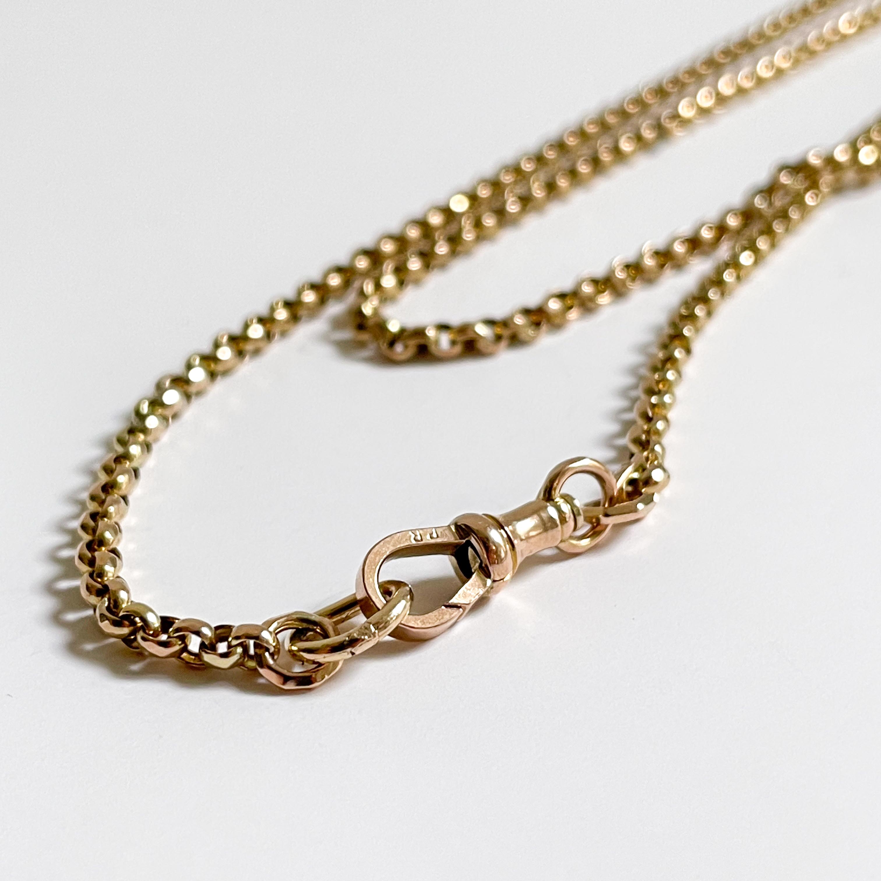 MIKEY: YELLOW GOLD VINTAGE WATCH FOB CHAIN