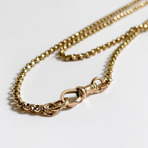 MIKEY: YELLOW GOLD VINTAGE WATCH FOB CHAIN