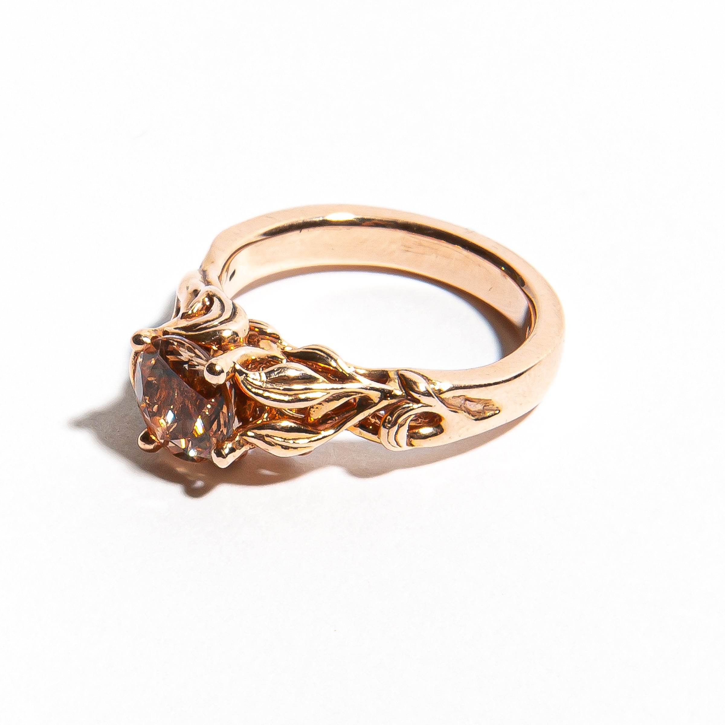SIENA: Rose Gold Morganite Motif Ring
