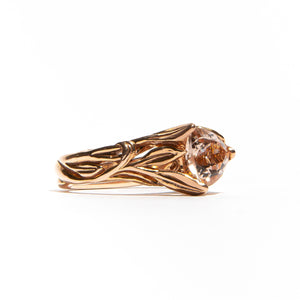 VENICE: Rose Gold Morganite Organic Ring