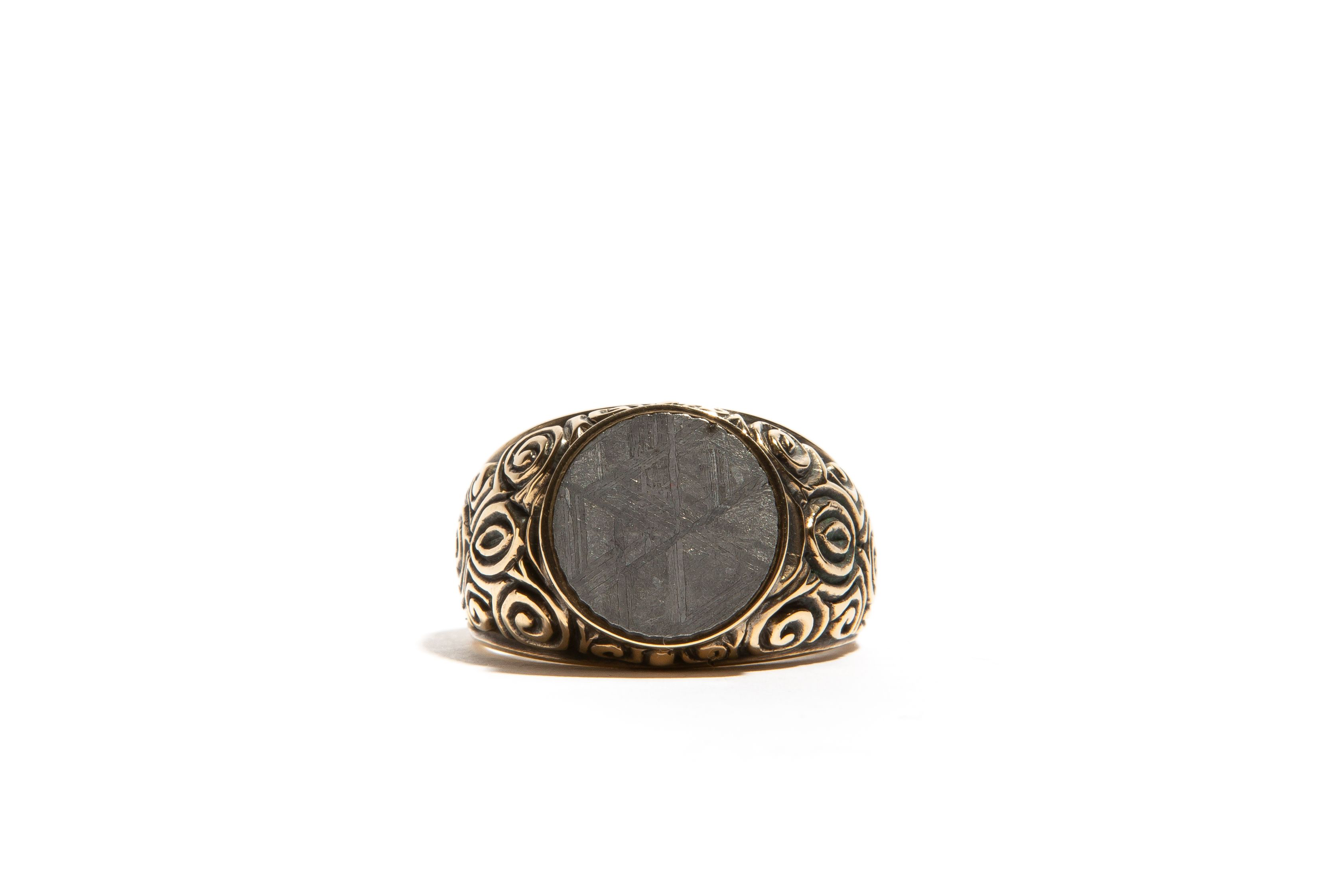 Meteorite signet ring deals