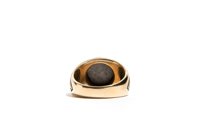 CORLEONE: Yellow Gold Meteorite Godfather Ring