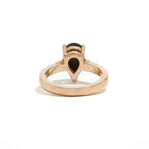 NAPLES: ROSE GOLD PEAR SHAPED HEMATITE RING