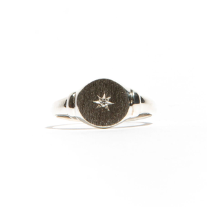 NORTH: Sterling Silver Star Diamond Ring