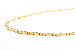 THE MANHATTAN: Yellow Gold Fancy Rectangular Link Chain